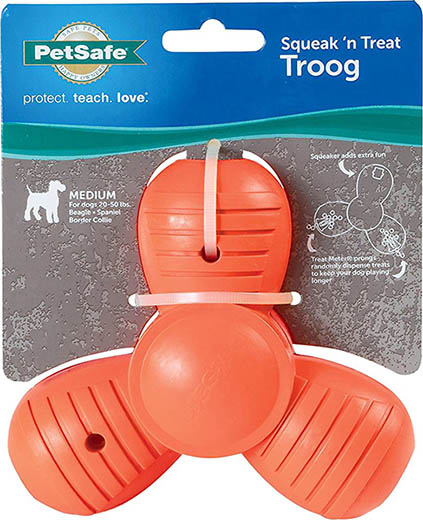 PetSafe Squeak n Treat Troog Dog Chew Toy - Medium 536366